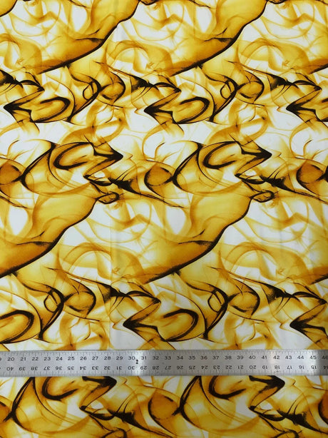 Techno Swirl Polyester Spandex Fabric - Textured Swirl, Medium Weight, 58" Width