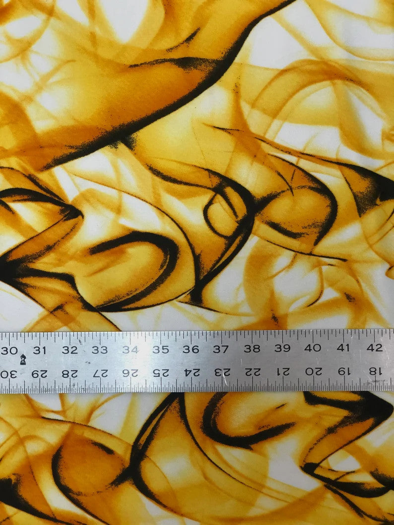 Techno Swirl Polyester Spandex Fabric - Textured Swirl, Medium Weight, 58" Width