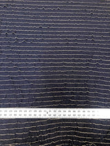 Polyester Spandex Fabric - Navy And White Ruffles, 20Mm, 52/54" Width