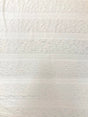 Polyester Spandex Light Weight Fabric - Off White Ruffles, Textured Chevron Design, 52/54" Width