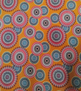 Polyester Spandex Fabric - Light Weight Abstract Circles Design, 58"-60" Width