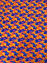 Neon Abstract Nylon Spandex Fabric - Neon Orange/Pink, Neon Orange/Blue, Abstract Print, 58" To 60" Width