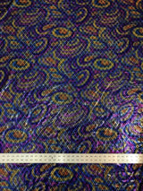 Nylon Spandex Fabric - Medium Weight, 4-Way Stretch, Small Geometric Shiny Foil, White, Black, 58" To 60" Width