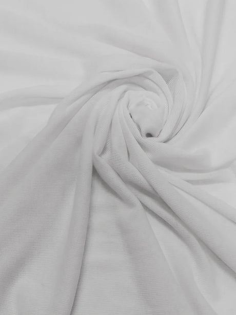 Sweater Knit Polyester Spandex Fabric - Off White, Light Weight, 58/60" Width