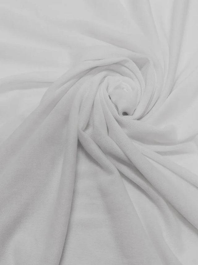 Sweater Knit Polyester Spandex Fabric - Off White, Light Weight, 58/60" Width