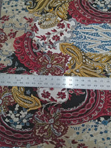 Polyester Spandex Fabric - Paisley Design, 58" To 60" Width