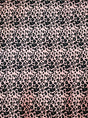 Polyester Spandex Brushed Single Span Fabric - Peach & Black Animal Print, 58" To 60" Width
