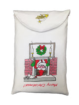 Santa Claus Animated Sleepshirt 100 Percent Cotton Fabric - Matte Studs, Side Slits, One Size Fits Most