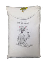 Cat Shirt Animated Sleepshirt 100 Percent Cotton Fabric - Matte Studs, Side Slits, One Size Fits Most