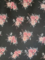 Polyester Spandex Mesh Fabric - See Through Big Flower Print, 58-60" Width