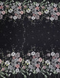 Polyester Spandex Fabric - Border Floral Print, Light Weight, 58"-60" Width