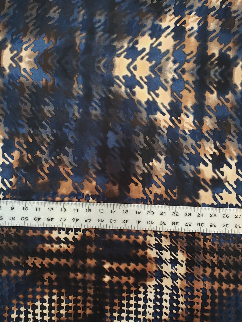 Polyester Soft Brushed Single Span Abstract Design Fabric - Abstract Design, 58 To 60 Inches Wide