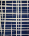 Polyester Spandex Bulgari Fabric - Large Plaid Print, Navy, Taupe, 58"-60" Width