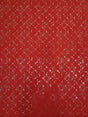 Circle Glitter And Small Sequins Polyester Spandex ITY Fabric - Red/Silver Glitter Sequins, 56" To 58" Width
