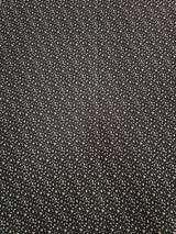 Tiny White Flowers On Black Cotton Spandex Fabric - Black With Tiny White Flowers, 58"-60" Width