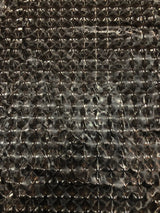 Squared 3D-Hologram Design Polyester Spandex Fabric - Black, Ivory, Shiny Hologram Pattern, 55" Width