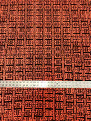 Neon Trendy Colors Polyester Spandex Fabric - Greek Key Print, Neon Orange, Neon Lime, 58"-60" Width