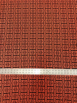 Neon Trendy Colors Polyester Spandex Fabric - Greek Key Print, Neon Orange, Neon Lime, 58"-60" Width