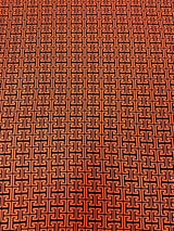 Neon Trendy Colors Polyester Spandex Fabric - Greek Key Print, Neon Orange, Neon Lime, 58"-60" Width