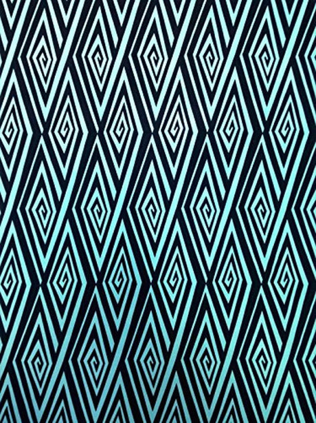 Geometric Diamond Big Pattern Polyester Spandex Fabric - Venecia, Geometric Diamond Print, 58"-60" Width