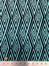 Geometric Diamond Big Pattern Polyester Spandex Fabric - Venecia, Geometric Diamond Print, 58"-60" Width