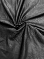 Nylon Spandex Fabric - Heavy Weight Supplex Snake Black Matte Foil Design, Black, 58" Width