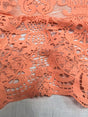 Polyester Lace Fabric - Salmon Narrow Scallop, 27" Width