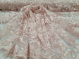 Embroidery Lace Guipure Floral Sequin Mesh Blush