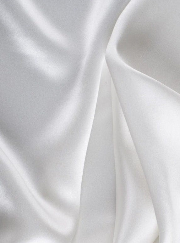 White Silky Stretch Satin