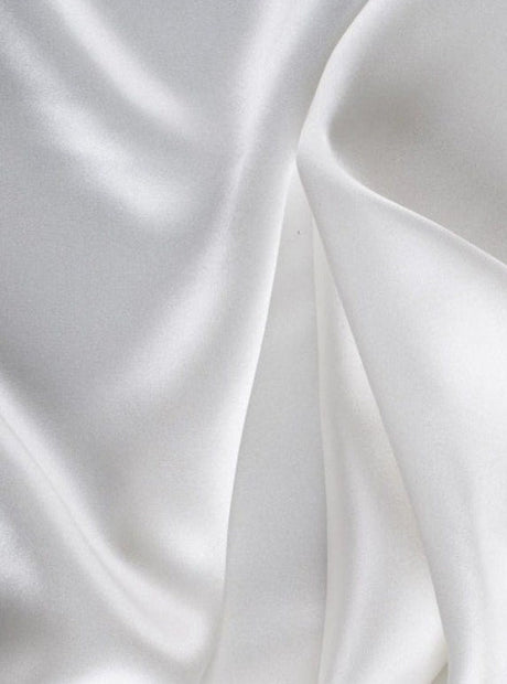 White Silky Stretch Satin