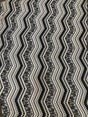 Black And White Zig Zag Tribal Print Polyester Spandex Fabric - Black And White Zig Zag Tribal Print, 58" Width