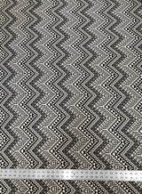 Black And White Tribal Print Polyester Spandex Fabric - Black And White Tribal Print, 58" Width