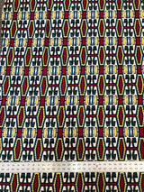 African Print Design Polyester Spandex Fabric - African Print, Multi Color, 58-60" Width