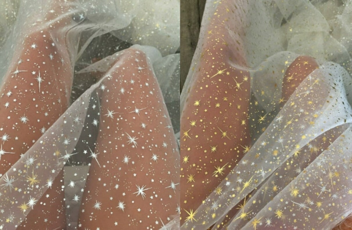 Shiny Shooting Star Organza