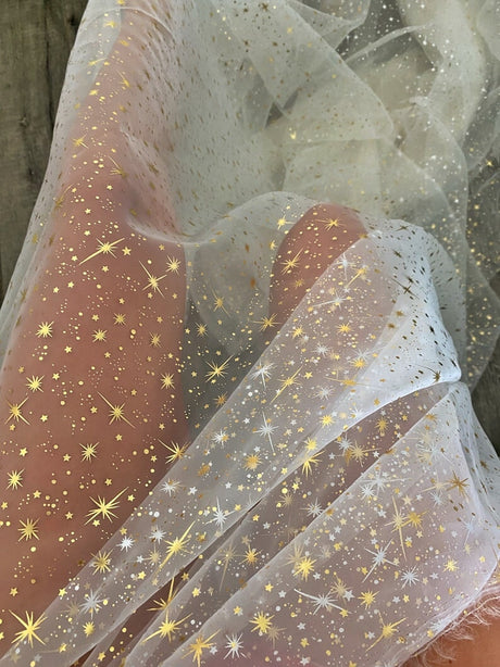 Shiny Shooting Star Organza
