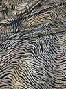 Animal Print Iridescent Shiny Foil On Black Stretch Lightweight Polyester Spandex Fabric - Black/Silver, Black/Copper, 58"-60" Width