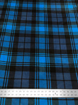 Polyester Anti Pill Soft Fleece Fabric - Plaid Geometric Design