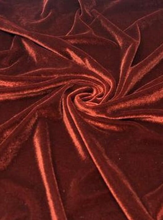 Stretch Velvet Rust