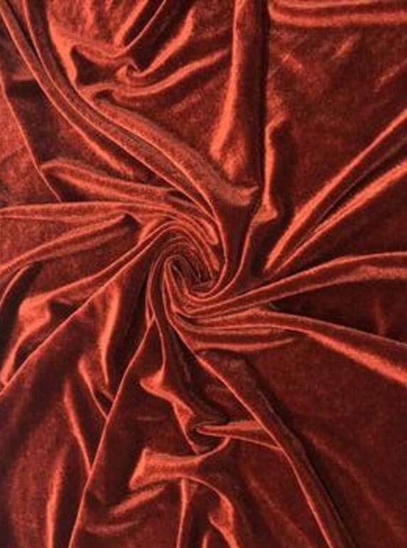Stretch Velvet Rust