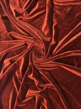 Stretch Velvet Rust