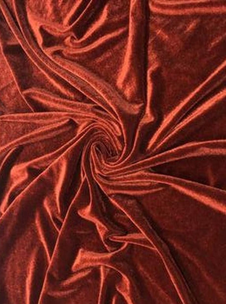 Stretch Velvet Rust