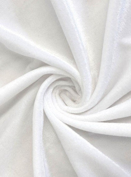 White Stretch Velvet
