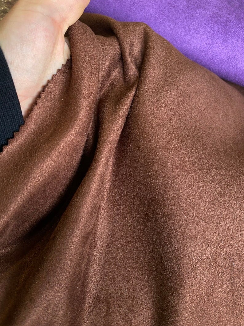 Brown Microsuede Faux Suede Fabric