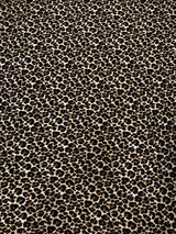Leopard Print Brushed Single Spun Polyester Spandex Fabric - Leopard Print, 58"-60" Width