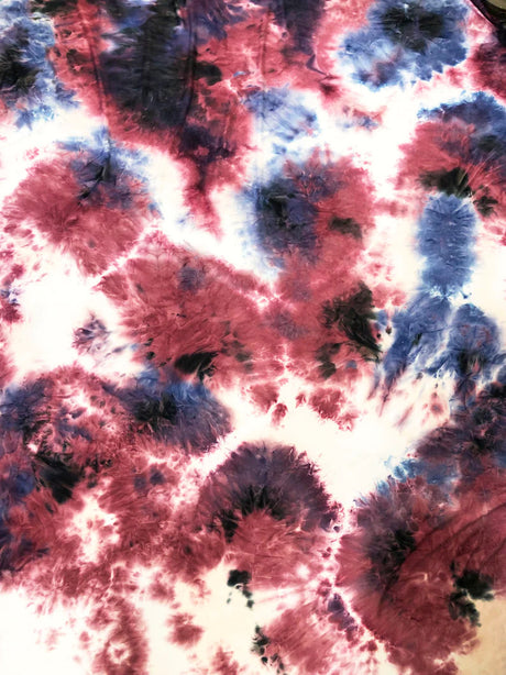 Tie Dye Print Soft Brushed Single Spun Polyester Spandex Fabric - Tie Dye Print, 58" Width