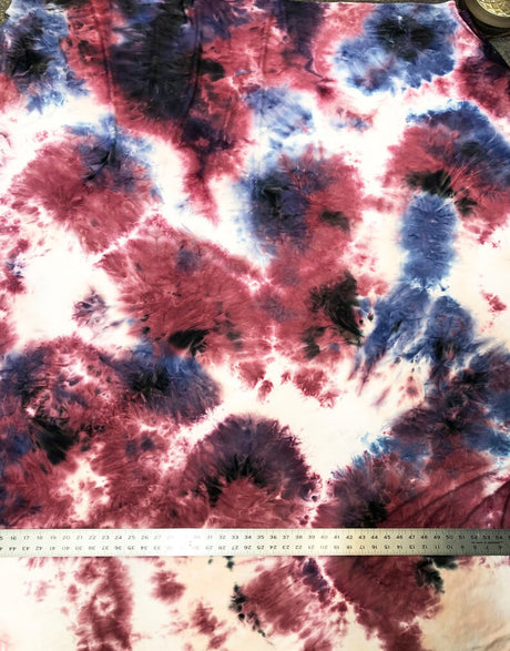 Tie Dye Print Soft Brushed Single Spun Polyester Spandex Fabric - Tie Dye Print, 58" Width