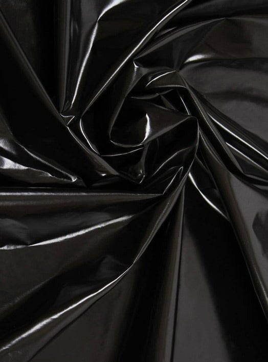 Black Glossy Stretch Patent Leather Latex