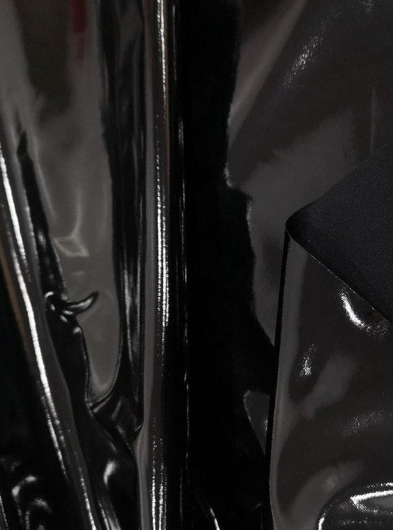 Black Glossy Stretch Patent Leather Latex