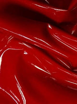 Red Glossy Stretch Patent Leather Latex