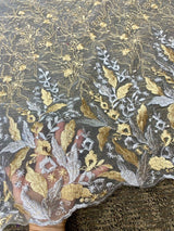 Embroidered Lace Gold/Silver Multicolor